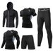 Men's Fitness Clothing Slim Fit Training High Elasticity Quick-Dry Basketball Running Sports Set Breathable Base Layer_voghion.com