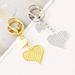 Porte-clés pendentif en forme de cœur incrusté de diamants pour voiture, petit cadeau créatif_voghion.com