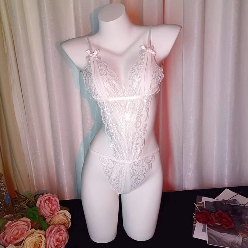 Lingerie sexy avec bretelles pour lit, petite poitrine, soutien-gorge exagéré, combinaison trois points, gadget pratique et gratuit pour hommes_voghion.com
