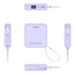 Pisen Eingebautes Kabel PD 22,5 W Schnelllade-Powerbank Mini Kompaktes tragbares Ladegerät Geschenkanpassung_voghion.com