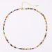 Gioielli con perline in pietra naturale pura, distanziatori in calcedonio naturale, perline piatte, catena in oro regolabile, collana con perline colorate abaco_voghion.com