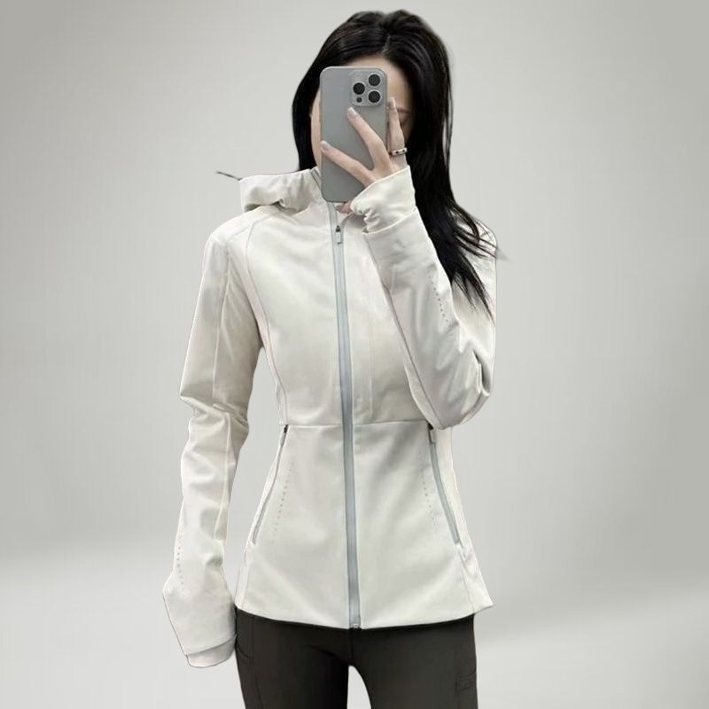 Slim Fit Soft Shell Jacket For Women 2025 Spring Summer New Fashionable Sports Versatile Waist-Cinching Slimming Top_voghion.com