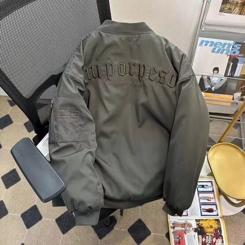 Νέο ανοιξιάτικο κεντημένο μινιμαλιστικό μπουφάν διπλής στρώσης, μπουφάν πιλότου, casual μοντέρνα μάρκα, δροσερή φανέλα μπέιζμπολ_voghion.com