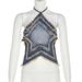 Women's Clothing Raw Edge Five Pointed Star Patch Halter Neck Vest Slimming And Age Reducing_voghion.com