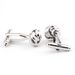 Gemelli da uomo in metallo a forma di torsione con bottone per camicia francese Gemelli Gemelli_voghion.com