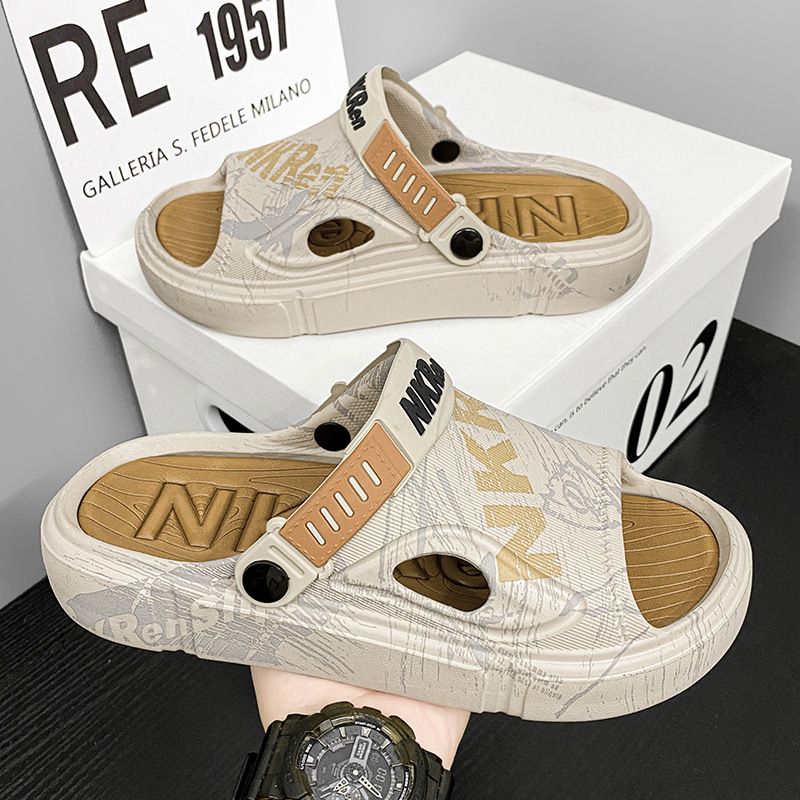 Men's Slippers Summer Outdoor Fashion, Specifically Designed For Driving, With Anti Slip And Thick Soles That Feel Like_voghion.com