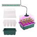 6/12 Cell Higher Cover Nursery Tray Box With Growing Light Seedling Germination Planting Pot Full Spectrum LED Growth Promotion_voghion.com