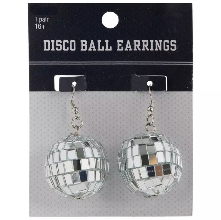 Disco DISCO 70S Orecchini a sfera in schiuma a specchio Regali per feste femminili_voghion.com
