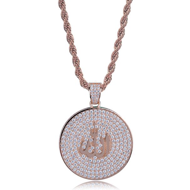 Men's Jewelry Zodiac Pendant Necklace With Cubic Zirconia Stones, Vintage Twist Chain, Elegant And Stylish Design Pendant Retro Twist Chain Necklace_voghion.com