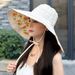 18CM Oversized Brim With A Double-sided Fisherman For Women's Summer Korean Version Sunshade, UV Protection, And Sun Hat_voghion.com