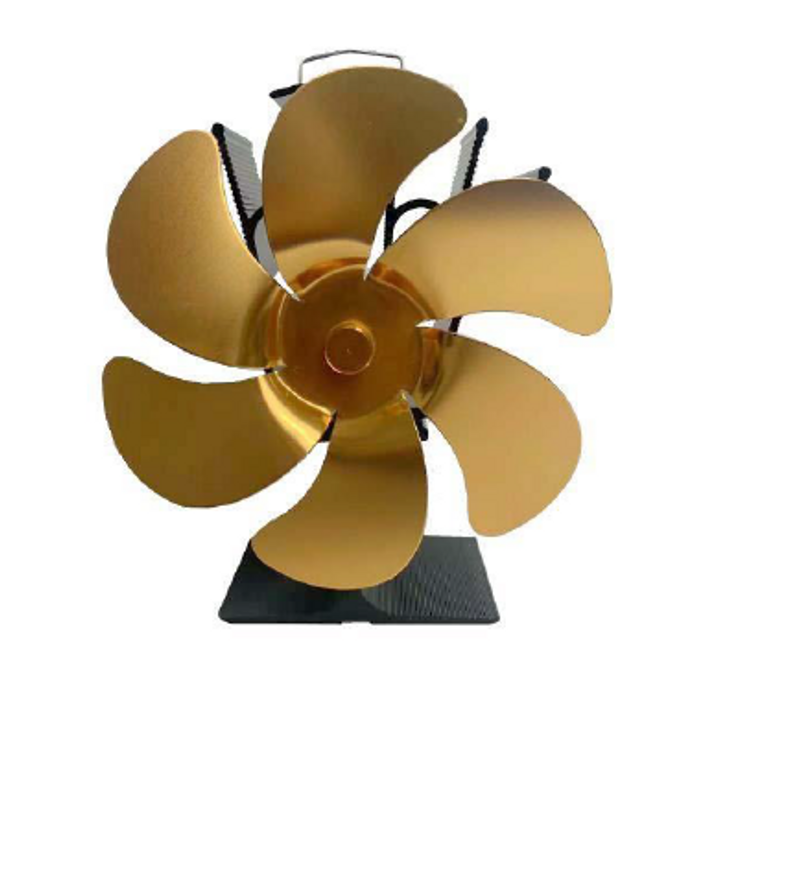 Ventilador de lareira clássico grande em forma de I, 6 folhas, elegante, preto, modelo de energia térmica de partida automática_voghion.com