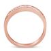 10K Rose Gold over .925 Sterling Silver 1/5 Cttw Diamond Channel-Set Stackable Band Ring (H-I Color, I1-I2 Clarity)_voghion.com