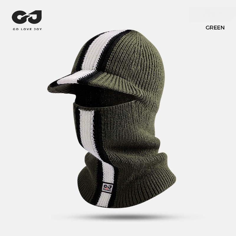 Venkovní sporty na podzim a v zimě, lyžování, cyklistika, udržování tepla, jízda na elektrokole, maska na obličej, integrovaná pokrývka hlavy_voghion.com