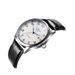 Men's Automatic Mechanical Watch With Calendar, Leather Strap, And Mineral Glass - Classic Round Dial Design For Casual And Formal Wear_voghion.com