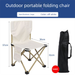Outdoor Portable Camping Fishing Stool With Backrest Picnic Travel Leisure Folding Chair_voghion.com