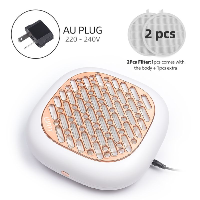 Aspirateur à poussière pour ongles sans balais 130 W, super aspiration, pour nail art, manucure, ventilateur, aspirateur avec 2 filtres_voghion.com