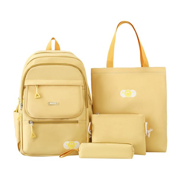 Kids Backpacks Junior High School Student Backpack Four Piece Forest Style Fresh Campus Backpack Primary School Students Large Capacity Backpack_voghion.com