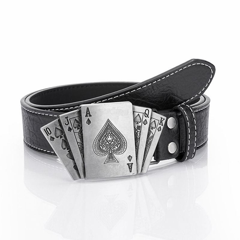 Punk Style Men's Playing Card Unisex Belt_voghion.com