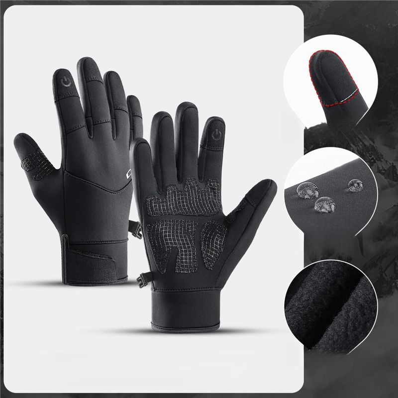 New autumn winter men's outdoor sports warm fishing touch screen splash, wear-resistant and anti slip cycling gloves_voghion.com