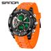 Digital Analog Sports Watch Silicone Strap, Dual Display, Alarm, Waterproof, Stopwatch, Countdown, Backlight For Swimming, Running, Outdoor Activities_voghion.com