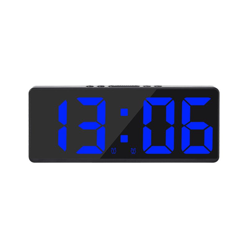 Alarma Digital Hitech, pantalla de temperatura multifuncional, Control por voz, función antidisturbios, reloj LED de escritorio para el hogar_voghion.com