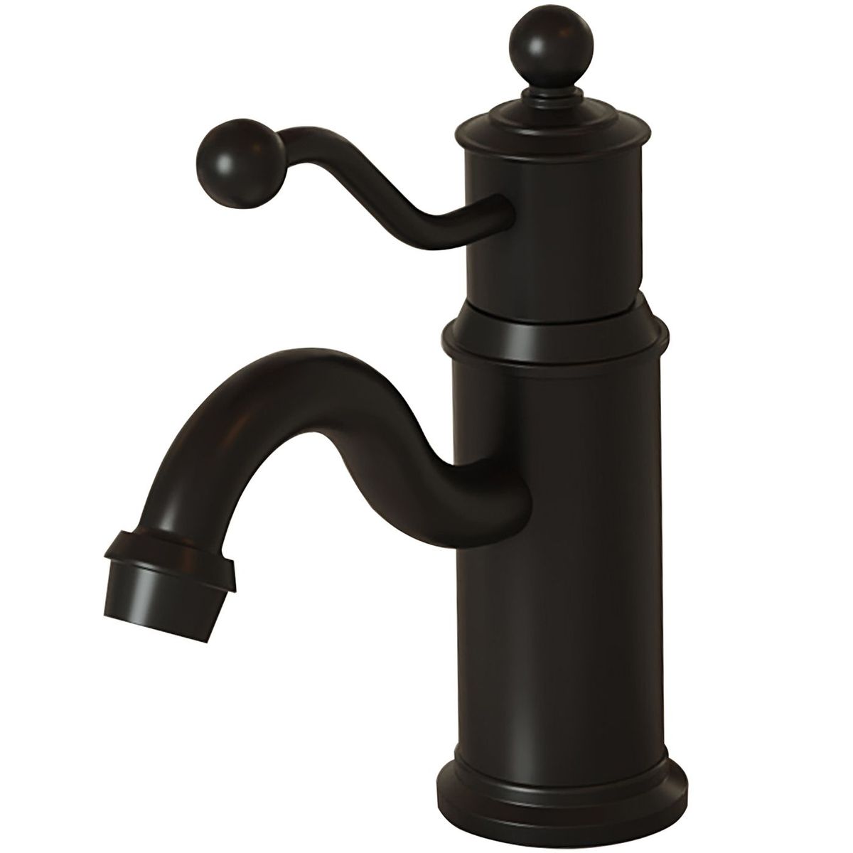 Single Hole Single-Handle Bathroom Faucet Vanity Sink Basin Mixer Tap Antique In Matte Black_voghion.com