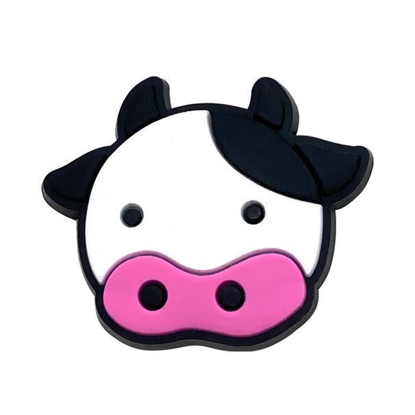 Schuhschnalle im Kuh-Stil mit Blumenmotiv, PVC, weiches Gummi, Schuhzubehör, Zubehör für Sandalen, dekorative Schnalle_voghion.com