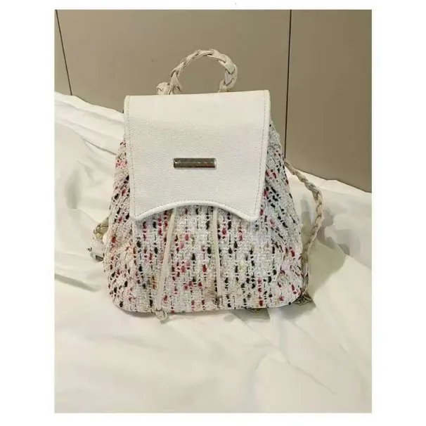 Ins Style New Cute For Female College Students Drawstring Bag Chain Backpack_voghion.com