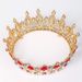 Μπαρόκ στρογγυλή κορώνα Αξεσουάρ κεφαλής νυφικού νυφικού από κράμα Τελετή γενεθλίων ενηλίκων Στρογγυλή κορώνα_voghion.com