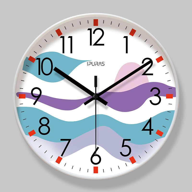 Yipula 7009 Prosty, abstrakcyjny zegar kwarcowy do salonu w kolorze linii_voghion.com