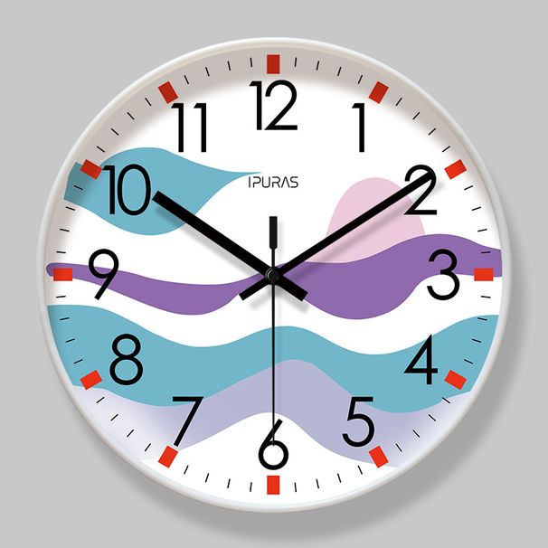 Yipula 7009 Prosty, abstrakcyjny zegar kwarcowy do salonu w kolorze linii_voghion.com