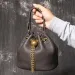LUOKIR Nuovo Metallo Drstring Versatile Borsa da Donna Vera Pelle Catena Tracolla Vintage Secchiello Borsa Cellulare_voghion.com