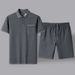 Diyu Shenlong Dad Outfit Set für Männer mittleren Alters und ältere Männer Sommer Freizeitkleidung Herren Kurzarm Lange Hosen_voghion.com