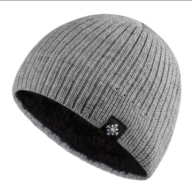 Cappello unisex da uomo, foderato in pile, paraorecchie caldi e spessi, cappello lavorato a maglia con punta chiusa, nuovo cappello di lana antivento e resistente al freddo_voghion.com