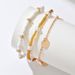 Bohemian Versatile Multi-layer Stacked Round Disc Foot Jewelry Simple Shell Pendant Rice Bead Anklet_voghion.com