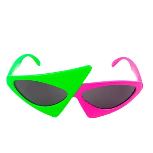 Fashion HUIRAN Pink Green Asymmetric Glasses Items Novelty Products Hip Hop Style Sunglasses Birthday Party Supplies Kids Favors_voghion.com