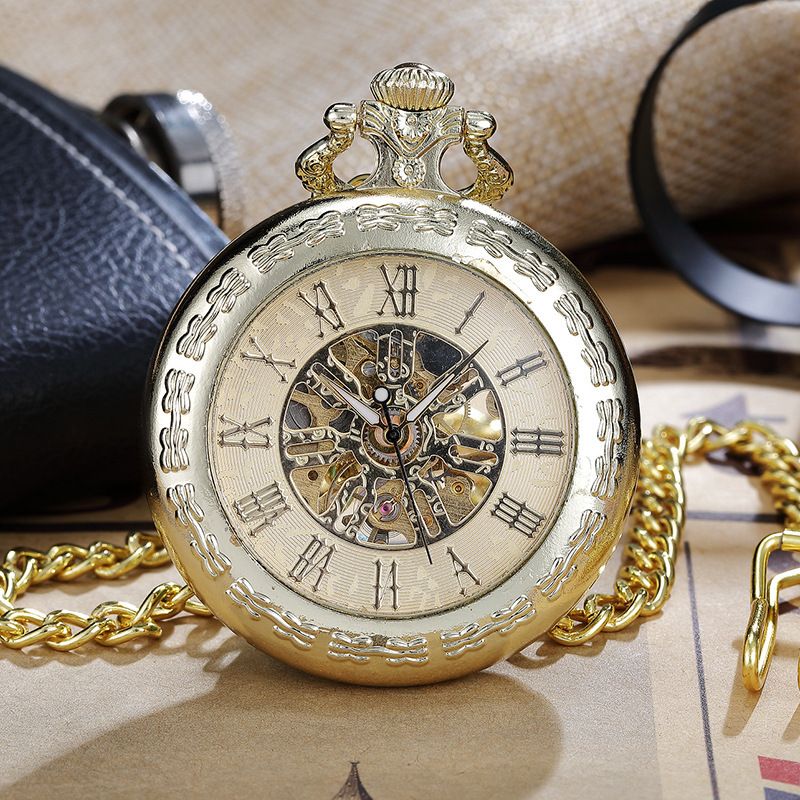Japanese And Korean Hot-Selling Izayoi Sakuya Anime Two-Dimensional Mechanical Hollow Roman Pocket Watch_voghion.com