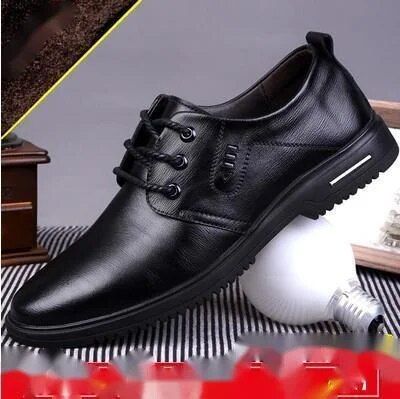 Formelle Herrenschuhe aus Leder mit runder Spitze und bequemer Outdoor-Schuh_voghion.com