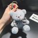 Süßer Plüsch-Teddybär mit funkelnden Strasssteinen, Auto-Schlüsselanhänger, Damentaschenanhänger_voghion.com