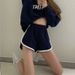 RenMou korejska različica tekaških kratkih hlač, ženske ohlapne zunanje hlače za spanje in ples, joga vroče hlače, poletne hlače v trendu, ekskluzivna ponudba_voghion.com