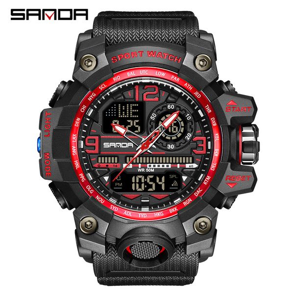 Men's Watches Green Light Electronic Alarm Clock Multifunctional Men's Watch Fashion Waterproof And Shockproof Transparent Watch._voghion.com