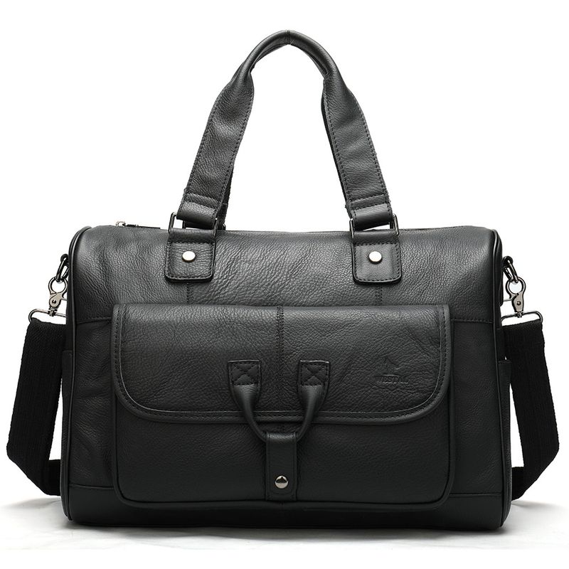 Herren Business Aktentasche Echtleder Herrenhandtasche, Business Retro Style, Single-Shoulder Crossbody Computertasche, Rindsleder Herrentasche_voghion.com