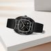 Elegant Women's Quartz Watch With Date Function & Silicone Strap - Stylish Square Dial, Luminous Hands, 30M Water Resistance_voghion.com