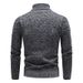 Men's Fleece-Lined High Neck Sweater - Warm Winter Knit Pullover With Soft Inner Fleece, Casual Loose Fit For Comfort & Style_voghion.com