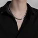Titanium Steel Men's Embossed Cuban Necklace Hip-Hop Non-Fading High-End Clavicle Simple Sweater Chain_voghion.com
