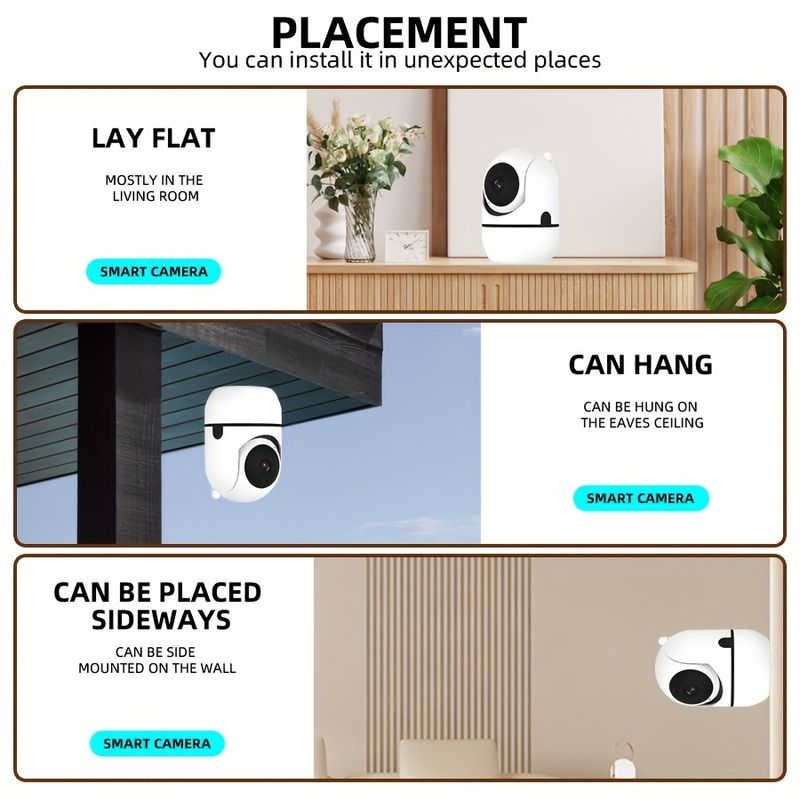 High Definition 1080P Wireless Security Camera, With AI Intelligent Humanoid Tracking And Motion Detection Functions, Support 2.4G Alarm Push,_voghion.com