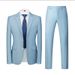 Herrenbekleidung Four Seasons Light Business Korean Herren Slim Date Anzug Zweiteiliger Anzug Bräutigam Hochzeitsbankett Kleid Studio Anzug_voghion.com
