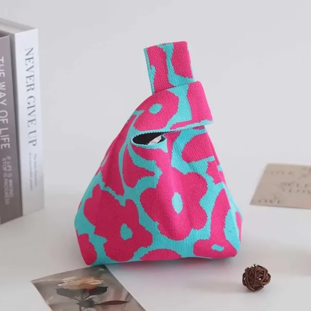 Simple handmade bra Fem leisure niche design knitted handbag student reusable shopping bag Y241106_voghion.com