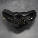 Studded Punk Spike Skull Personality Trendy Black Accessory Leather Mask_voghion.com