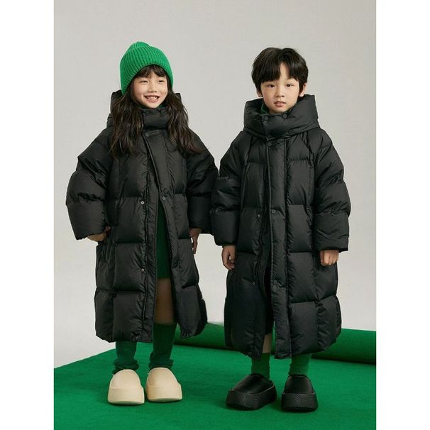 Giacca invernale lunga in cotone per bambini, per ragazzi e ragazze, cappotto casual in cotone per bambini di taglia media e grande_voghion.com